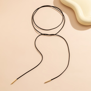 KITI kalung kerah busur antik kalung klavikula kalung Choker hitam merah kalung Suede perhiasan wanita kalung - Product Image 1