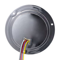 Feu arrière rond de 4 pouces à 14 LED avec anneau de gel à double intensité et avertissement stroboscopique 12-24V pour camions et remorques, étanche IP67