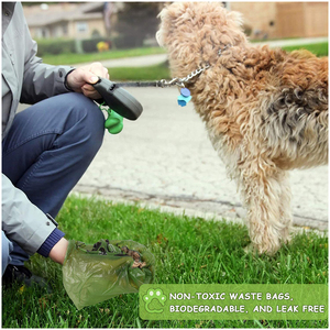 Sac à crottes en PET entièrement dégradable et écologique pour chiens 2 sacs à crottes en soie dans une boîte de couleur Pla amidon de maïs pour une utilisation en extérieur - Product Image 3