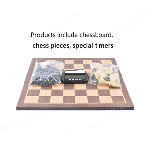 Oem15 Bằng Gỗ Từ Cảm Thấy Checkerboard Thiết Lập Với Kỹ Thuật Số Cờ Vua Đồng Hồ Hẹn Giờ Lưu Trữ Nội Bộ Ráp Hội Đồng Quản Trị 2 Nữ Hoàng Trò Chơi Sử Dụng - Product Image 2