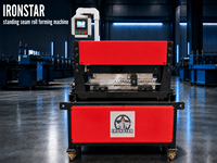 Machine de formage de tôles à joint debout Ironstar pour usage domestique, nouvelle construction, système de contrôle PLC, composants essentiels de la machinerie