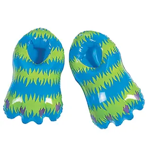 廉价新款充气脚塑料充气怪物脚可折叠PVC派对充气鞋
