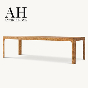 Sedia da Pranzo Moderna di Alta Qualità, <span class=keywords><strong>Design</strong></span> Minimalista in Legno, <span class=keywords><strong>Tavolo</strong></span> da Pranzo <span class=keywords><strong>Rettangolare</strong></span> di Lusso in Radica, Vendita Diretta dalla Fabbrica - Product Image 1