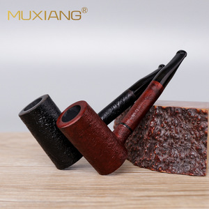 Muxiang Handmade Briarwood Pipe Straight Type Tobacco Pipe Customizable For Personal Gift - Product Image 2