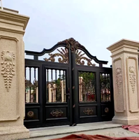 Source fabricant résidence de luxe villa cour clôture aluminium art portail