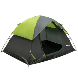 Geertop vendita calda tenda da campeggio impermeabile 4 stagioni con zaino in vetroresina per 2 persone