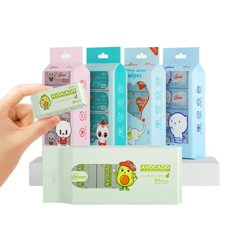 Mini lingettes pour bébé Oem personnalisées en coton ont également un sac vide Lingette humide pour bébé Emballage personnalisé Patient OEM ODM Service de marque privée