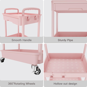 Chariot de rangement multi-usages à 3 niveaux avec tiroir, OEM/ODM, pour panneaux perforés, idéal pour le bricolage - Product Image 4