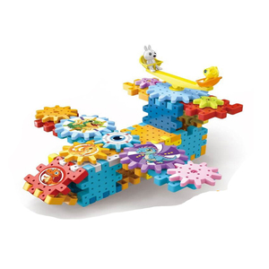 2025 niños gran oferta equipo espacial educativo bloques de partículas grandes juguete Diy montar bloques de engranajes giratorios eléctricos juguete - Product Image 2