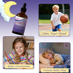 Gotas Líquidas de Glicinato de Magnesio para Niños OEM, Suplemento con L-teanina, Omega-3, Vitamina B6 y D3 para el Sueño - Product Image 2
