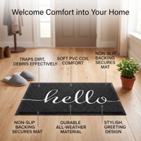 Tapis d'entrée à séchage rapide en PVC, tapis de bienvenue thermosoudé en forme de nouilles spaghetti pour maison et appartement