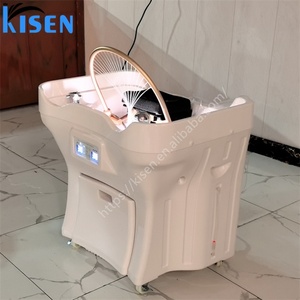 Bassin de thérapie capillaire mobile Kisen à circulation d'eau thermostatique avec réservoir d'eau de 50L + seau de récupération des eaux usées de 25L - Product Image 2