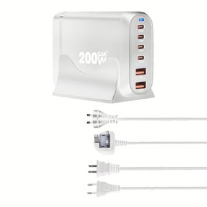 อะแดปเตอร์ GaN 200W USB-C ชาร์จเร็ว 4C2A รองรับ PD 100W 20W 18W สำหรับแล็ปท็อปและโทรศัพท์มือถือ - Product Image 4