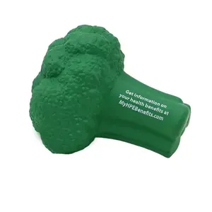 Vendita calda Logo personalizzato Pu schiuma Broccoli palla antistress di simulazione di palla Stress vegetale Fidget giocattoli