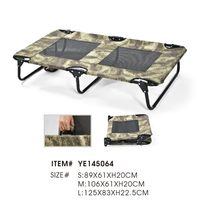 Lit pour chien surélevé moderne/classique camouflage, cadre en acier, pliable, pour extérieur, tissu Oxford durable, vente en gros OEM