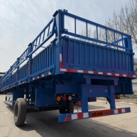 Semi-remorque à ridelles 3 essieux 40 pieds durable, anti-corrosion, pour transport de marchandises, à prix avantageux