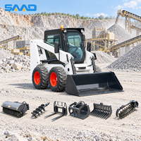 Loader Skid Steer CE EPA 25Hp dengan Mesin Hidrolik, Track Crawler, Bucket, Pallet Fork, dan Auger untuk Dijual