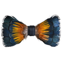 Nouvelle Conception Hommes D'affaires Plume Naturelle Pré Noeud papillon et Broche Fête Noeud Papillon pour Homme