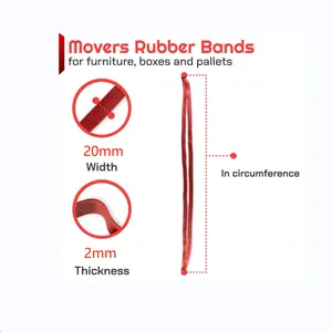이동용 포장 용품으로 사용하는 빨간색 고무 밴드 스트랩/92 인치/84 인치/112 인치