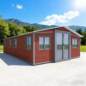 Maison conteneur préfabriquée extensible de 40 pieds (20-40 pieds), 3 chambres, en acier et bois, pliable, plans de maison, hôtel extérieur, bureau en kit, hôpital - Product Image 1