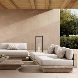 Ensemble <span class=keywords><strong>de</strong></span> chaises longues <span class=keywords><strong>d</strong></span>'extérieur, mobilier en teck pour hôtel et villa, bois massif, luxe, terrasse, imperméable, design simple, <span class=keywords><strong>canapé</strong></span> <span class=keywords><strong>de</strong></span> <span class=keywords><strong>jardin</strong></span>, cour - Product Image 2