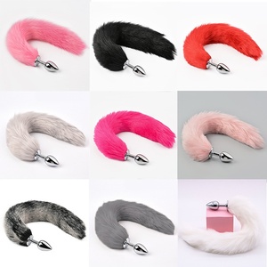 Femmina coda di volpe in metallo Harem spina anale piccoli <span class=keywords><strong>capelli</strong></span> <span class=keywords><strong>artificiali</strong></span> dispositivo di espansione anale per divertimento SM colore bloccato giocattolo del sesso - Product Image 3