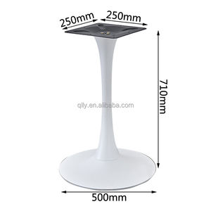 أرجل طاولة معدنية مخصصة على شكل زهرة التوليب، قاعدة أثاث مقاومة للغبار مع لوحة مستديرة أو مربعة لطاولة الطعام أو طاولة القهوة - Product Image 2