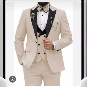 Costume trois pièces pour <span class=keywords><strong>homme</strong></span> – <span class=keywords><strong>Tenue</strong></span> de marié grande taille pour banquet de <span class=keywords><strong>mariage</strong></span> et témoin - Product Image 2
