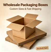 Boîte à surprise en carton ondulé robuste personnalisée avec gaufrage, design pliable recyclable pour emballage cadeau