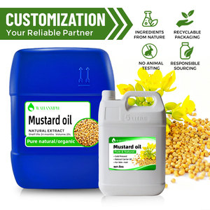 Huile de <span class=keywords><strong>moutarde</strong></span> biologique naturelle pressée à froid, huile essentielle pure, odeur fraîche dérivée des graines, essentielle pour stimuler l'élasticité de la peau - Product Image 1