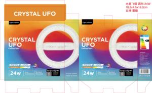 <b>LED</b> <b>Crystal</b> UFO 20W ABS+PS <b>Ceiling</b> <b>Light</b> AC100V-265V E27 1-Year Warranty 2000 Lumens 6000K Ra90 IP20 Living Room Lighting - Product Image 6