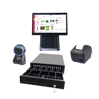 15.6" Smart Software NFC Touchscreen Case Register Terminal Cashier PC Pos Machine Printer Scanner All in One Pos System of Sale