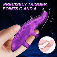 Vibrateur flexible en forme de pieuvre pour doigts, stimulateur clitoridien, masseur de point G et de mamelons, 9 modes, jouet sexuel portable en silicone pour femmes