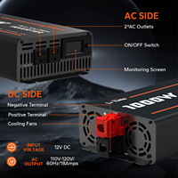 Convertisseur d'énergie solaire à onde sinusoïdale pure LiTime 1000 Watt 12V 1Kw pour système hors réseau, camping-car, stockage d'énergie domestique