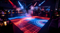 Écran LED interactif pour sol en dalles P3.91 pour événements sur scène, soirées dansantes et spectacles de DJ