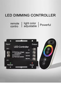 <strong>LED</strong> <strong>RGB</strong> <strong>Controller</strong> <strong>RF</strong> Wireless 12-24V Full <strong>Touch</strong> Dimming <strong>Controller</strong> for <strong>RGB</strong> Module Strip Light - Product Image 5