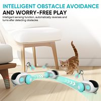 Jouet interactif électrique intelligent à télécommande pour chat jouet voiture automatique à queue turbo jouet Usb Rechargeable Induction sport jouets pour animaux de compagnie