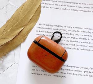 Funda de protección completa para auriculares <span class=keywords><strong>Airpods</strong></span> 1 2 3 Pro, accesorio portátil de cuero PU con gancho de transporte, <span class=keywords><strong>2022</strong></span> - Product Image 4