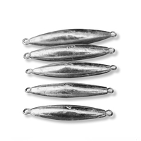 14G-1000G Torpedo 2pc boucle en acier inoxydable en ligne pêche à la traîne plomb plombs poids de pêche