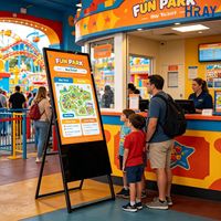 HRAY - Kiosco Publicitario con Marco en UHD de 55 Pulgadas, Sistema Android, Actualización WIFI para Parques de Atracciones, Entrada, Juegos, Actividades, Espectáculos, Compatible con OEM y ODM