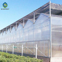 Serre Sainpoly Ventil pour légumes, structure en tubes d'acier robustes, petite serre en polycarbonate pour projets agricoles