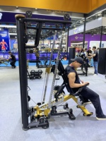 Máquina de remo ajustable LD-4022, entrenador de remo sentado ajustable con carga de placas serie LD-4000 para entrenamiento de espalda en gimnasios comerciales