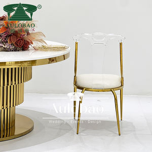 Wholesale Outdoor Events Pu Leather Seat Wedding Stainless Steel <b>Dining</b> <b>Chair</b> - Product Image 6