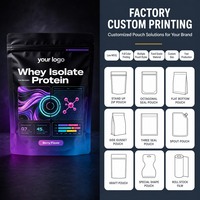 Pochette Doypack Personnalisée Gratuite, Qualité Alimentaire, Anti-Humidité, Écologique, pour Compléments Sportifs et Fitness