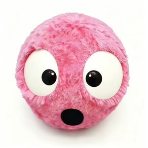 Llavero de Peluche Personalizado con Cara Sorpresa Rosa, Tela Súper Suave, Accesorio de Halloween, Diseño de Personaje Redondo y Peludo - Product Image 3