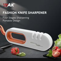 Aiguiseur de couteaux manuel de cuisine Aiguiseur de couteaux en céramique diamant Affûteuse de ciseaux Portable 4 en 1 pour couteaux