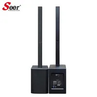 Sistema de Conferencia Lineal de Rango Completo Seer Audio, Altavoces de Columna Profesionales de 2 Vías, Gabinete de Aluminio, 400W RMS, Uso Comercial y Doméstico