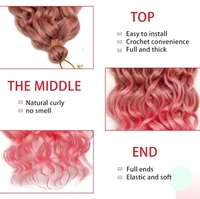 Hawaii Cur Wave Attaches Deep Wave Cheveux Synthétiques Pour Tresses Crochet Twist Tressage Cheveux Lâche Deep Crochet extensions de cheveux