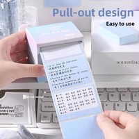 Promotion U+ Blocs-notes autocollants personnalisés couleur Morandi pour liste de tâches, mémos adhésifs mignons, 256 blocs, rouleaux de papier, papeterie