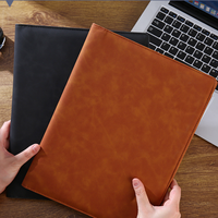 Carpeta de cartera de cuero A4 para ejecutivos universitarios, Portapapeles de Metal, carpetas de negocios, soporte para documentos, organizador para oficina